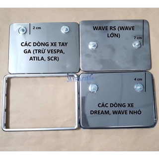 khung biển số inox  (bộ 3 món) (loại tốt)
