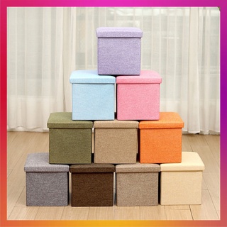 Ghế kiêm hộp để đồ tiện lợi Kawaii Home, ghế hộp đa năng 2 trong 1 kích thước 30 x 30 x 30 Cm