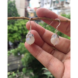 Bông tai Moonstone handmade nữ tính lấp lánh