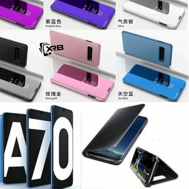 Ốp Điện Thoại Nắp Lật Mặt Gương Làm Giá Đỡ Tự Động Cho Samsung A70