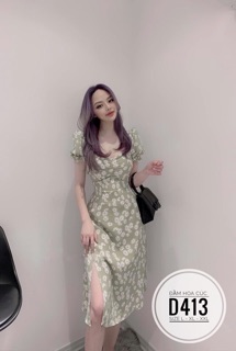 Bigsize Đầm hoa cúc D413