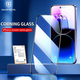 SmartDevil Kính cường lực HD chống bụi/ vân tay bảo vệ toàn màn hình thích hợp cho iPhone 14 Pro max 14 Promax 14 Plus