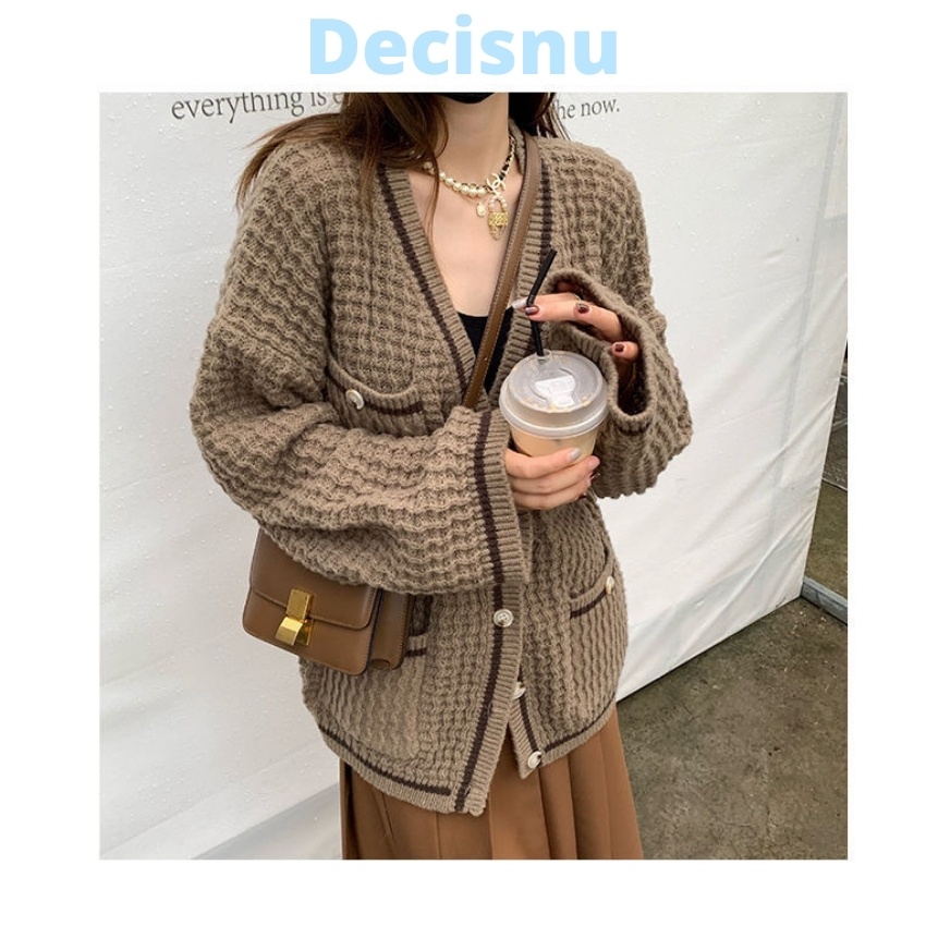 Áo Len Cardigan Nữ, Hàng Dệt Kim, Dáng Dài Rộng, Phong Cách Hàn Quốc, Cho Mùa Thu Đông 2021, Hàng Chất AL1-TADAKAD Shop | BigBuy360 - bigbuy360.vn