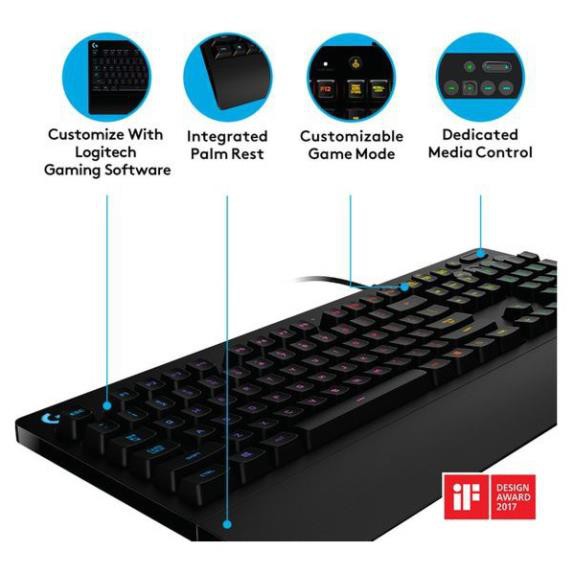 Bàn phím Logitech G213 Gaming Prodigy RGB - Bảo hành chính hãng