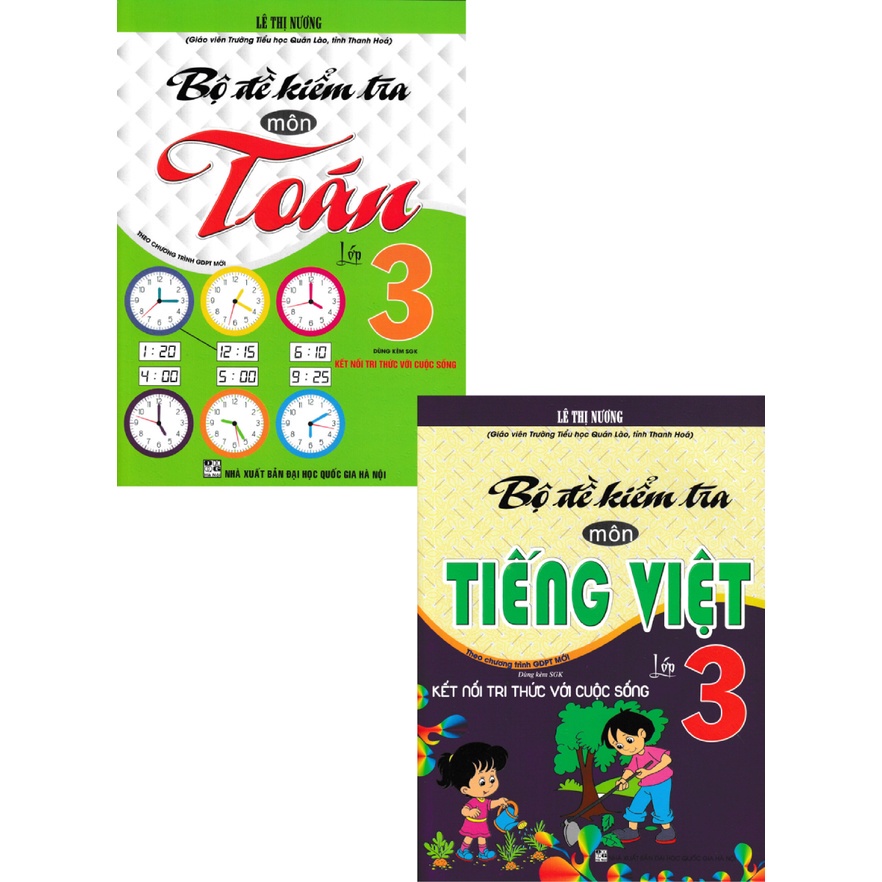 Sách - Combo bộ đề kiểm tra môn tiếng việt - toán lớp 3 (dùng kèm sách giáo khoa kết nối bộ 2 cuốn)