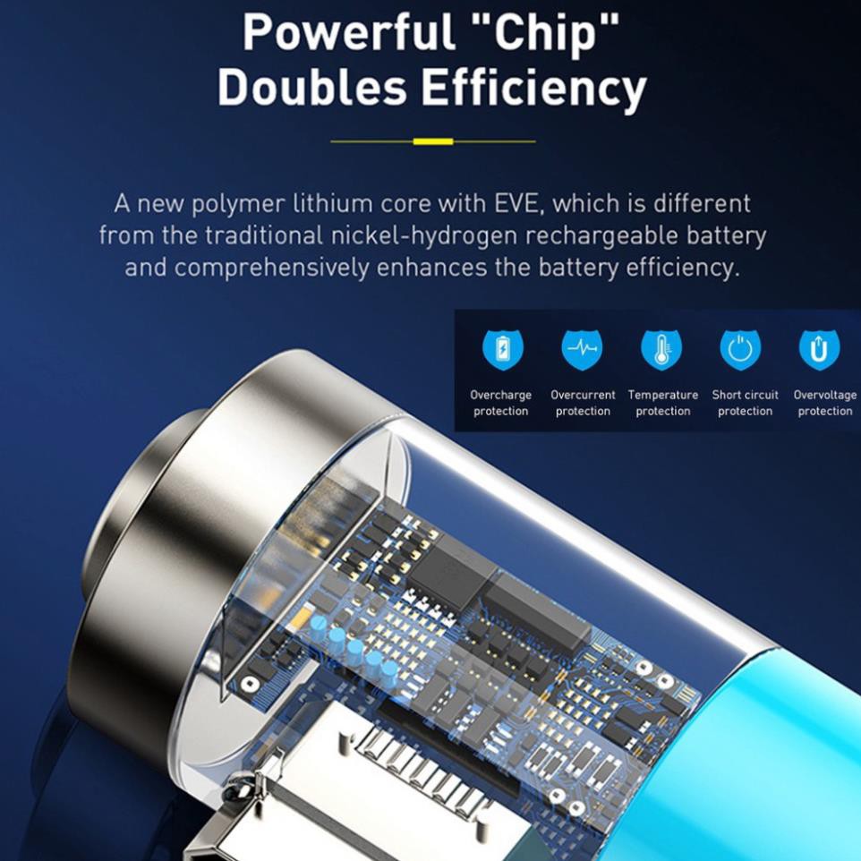 Bộ 2 Pin sạc Baseus AA dung lượng 2100mWh, 1000 lần sạc 1.5V  sử dụng cho đồ chơi trẻ em, remote tiết kiệm chi phí