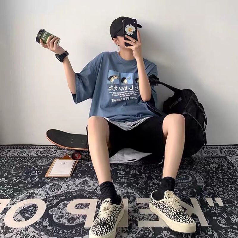 Áo thun tay lỡ nam nữ, áo phông unisex form rộng chất cotton mát mịn thấm hút mồ hôi in hình Cậu Bé