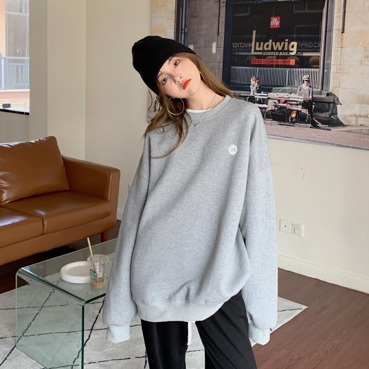Áo sweater IELGY cổ tròn dáng rộng thời trang cho nam và nữ