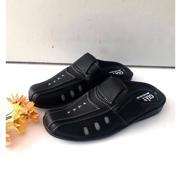 Giày sapo nam mẫu mới_da mềm_kiểu dáng đẹp_màu đen_có lổ thoáng mát