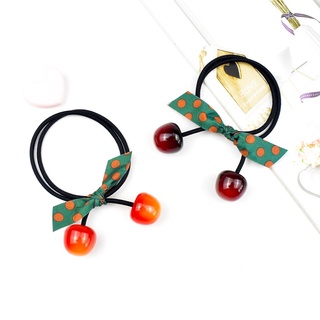 Cột tóc thắt nơ quả Cherry cute (Nhiều màu)