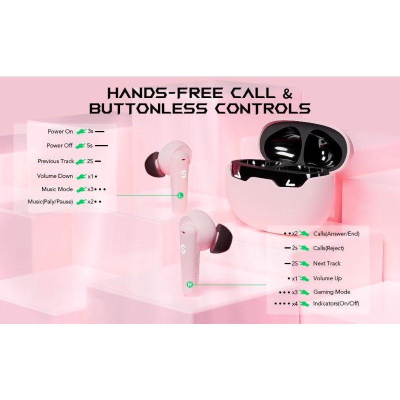 Tai Nghe Xiaomi Black Shark Lucifer T10 - Màu Hồng