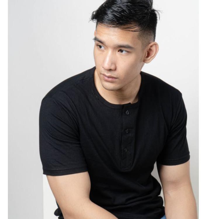 (hàng Mới Về) Áo Thun In Chữ Best-selling Henley 5.5