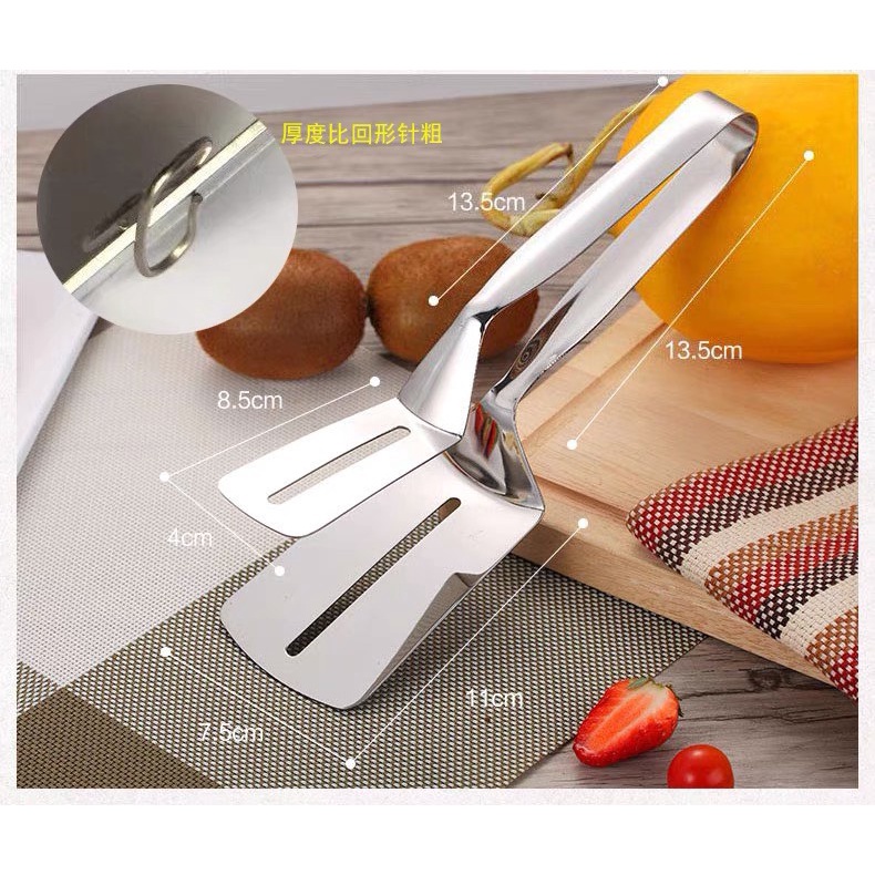 Kẹp Gắp Đồ Ăn, Kẹp Gắp Nóng Chiên Cá, Thịt Nướng Bằng INOX Cao Cấp An Toàn, Tiện Dụng.Đậu Đậu-GDTM