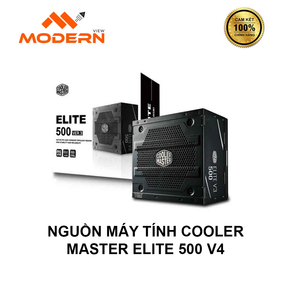 Nguồn máy tính Cooler Master Elite 500 V4 - 80 PLUS 230V 500W - HÀNG CHÍNH HÃNG