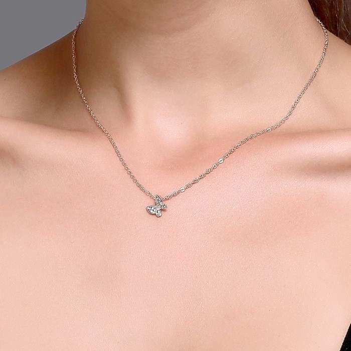 Dây chuyền có mặt hình bươm bướm phong cách Hàn Quốc xinh xắn