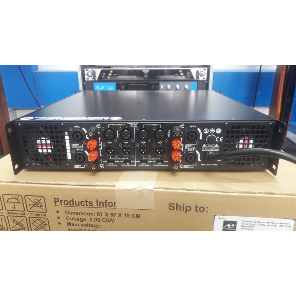 MAIN 4 kênh công suất  ADF F-4800, nhập khẩu, giá RẺ NHẤT,công suất 800/1 ,bao hành 1 năm ,1 tháng đổi trả miến phí