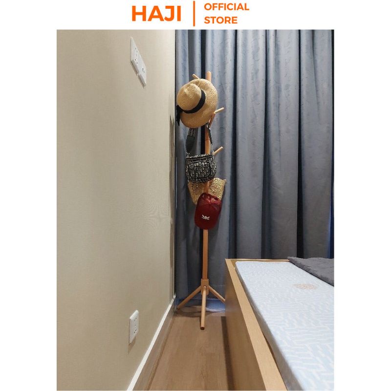 Cây treo quần áo chân gỗ vững chắc chống đổ HAJI A60