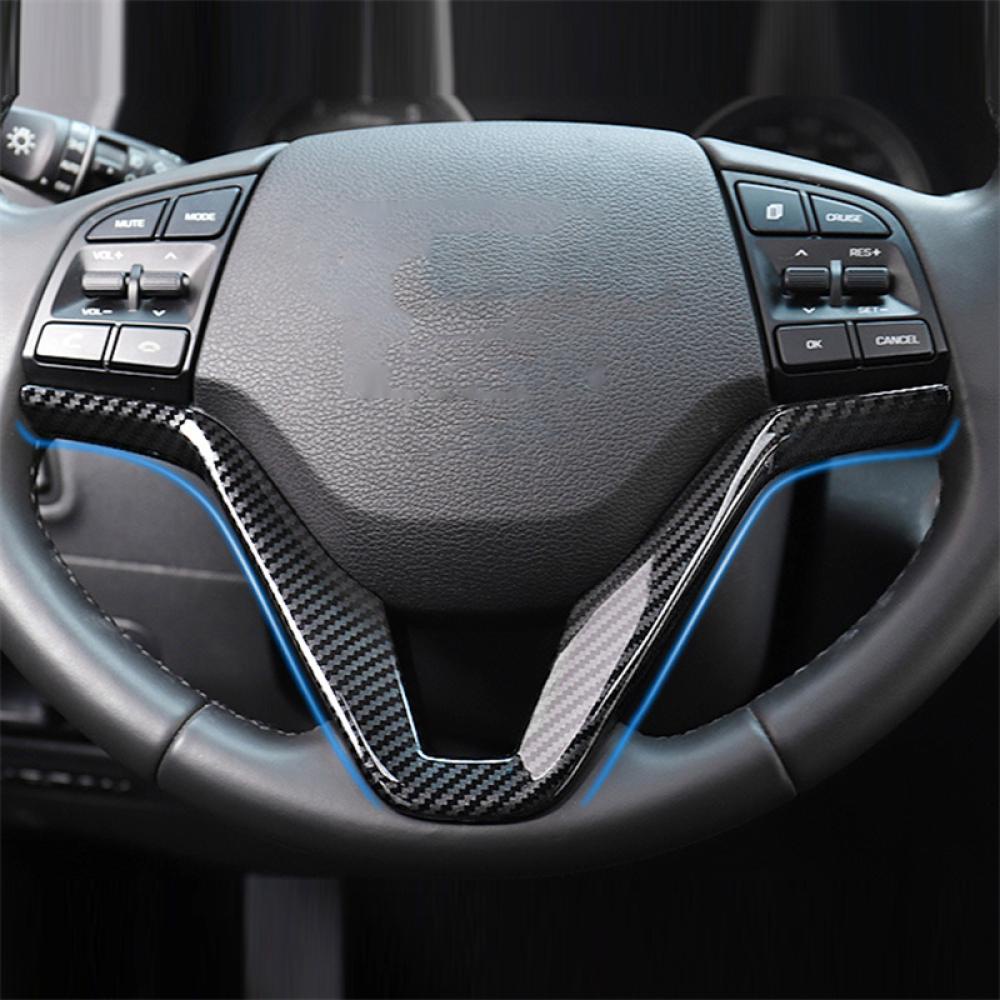 Viền Trang Trí Vô Lăng Xe Hơi Bằng Sợi Carbon Cho Hyundai Tucson 2016-2020 P4U6