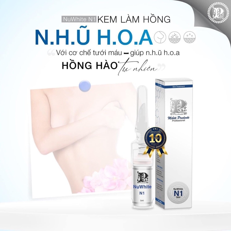 Kem Làm Hồng Nhũ Hoa Mibiti Prudente Nuwhite N1 5ml