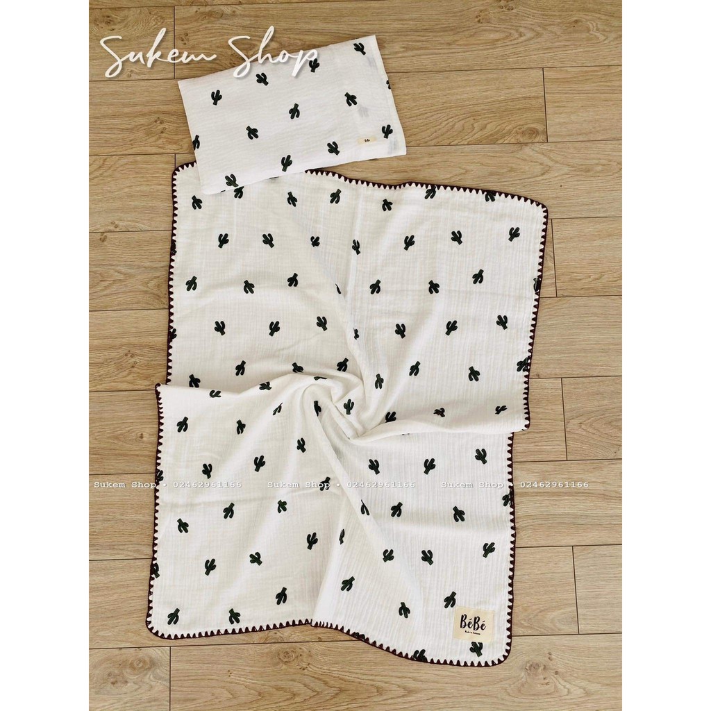 Chăn Xô 4 Lớp BéBé/Chăn Cho Bé Chất Xô Hàn Thoáng,Mềm, Siêu Nhẹ 70x90cm-100x120cm