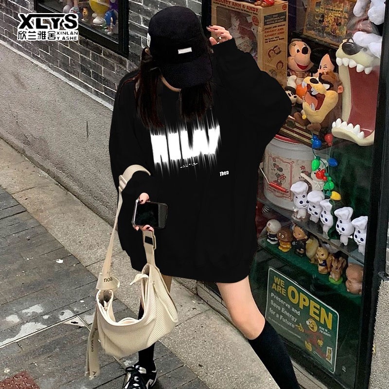 Xin LAN YA SHE Áo sweater Mỏng Không Tay Dáng Rộng Phong Cách Hàn Quốc Cho Nữ Sinh