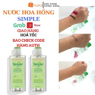 Nước hoa hồng Simple toners se khít lỗ chân lông nước hoa hồng Simple cấp ẩm cân bằng da dịu nhẹ 200ml.