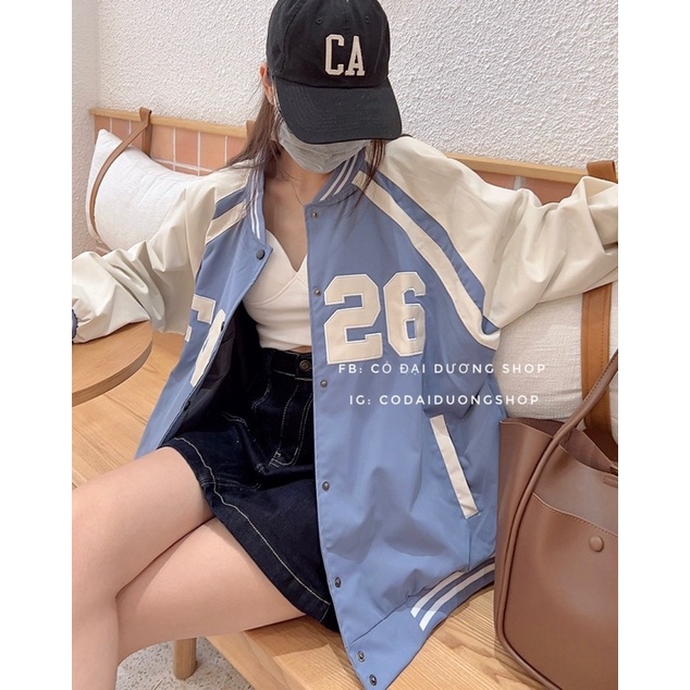 Áo bomber F426 pha tay