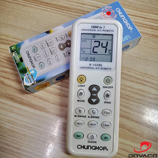 Điều khiển điều hòa đa năng 1000in1 K-1028E - siêu bền - có bảo hành