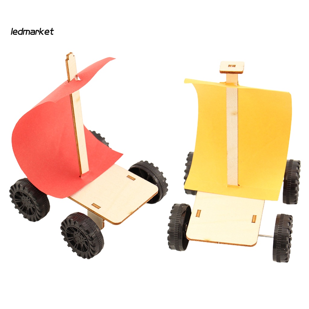 <Ledmarket> Eco-friendly Wind Power Car Science Car Model Kit Hand-on Ability for Entertainment