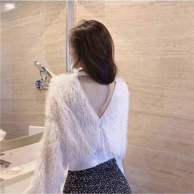 Áo lông sẽxy hở lưng