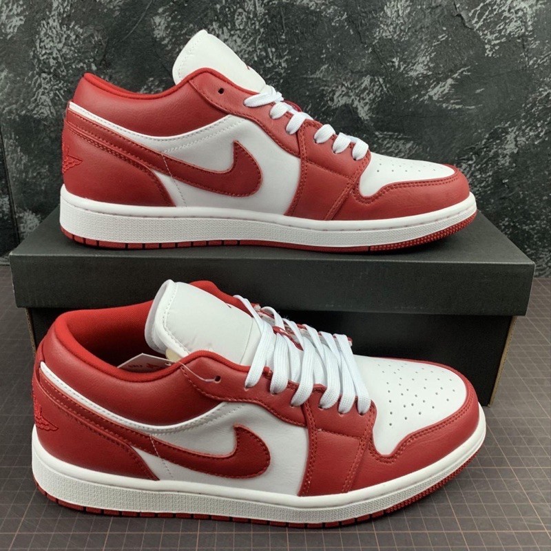 ( SALE CỰC SỐC ) Giày thể thao sneaker AIR Jordan 1 Low Gym Red White dành cho nam nữ x ! . .