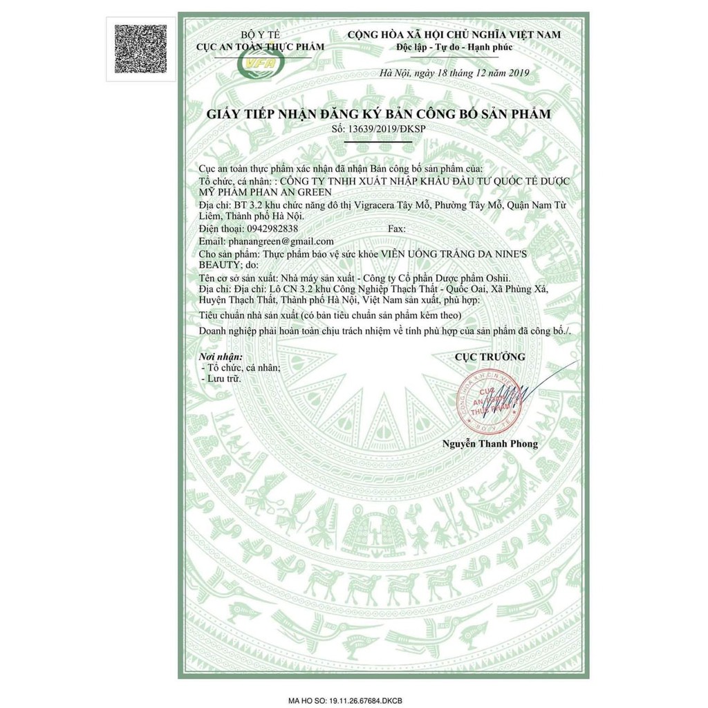 Viên uống trắng da Nine's Beauty. Giúp làm mờ nám sáng da giảm thâm tàn nhang Date mới Hộp 30 viên [Sản Phẩm Chính Hãng] | Thế Giới Skin Care