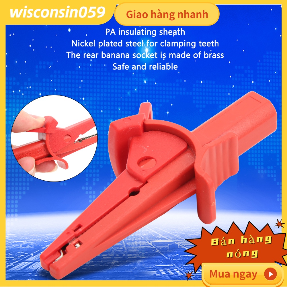 Wisconsin059 Insulated Test Clamp Safe 20mm Opening Current Clip with 4mm Banana Socket for Car Trucks Electrical Projects