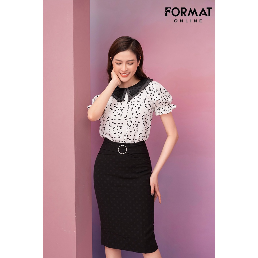 Áo sơ mi nữ cao cấp FORMAT 1 lớp ngắn tay B933-622I