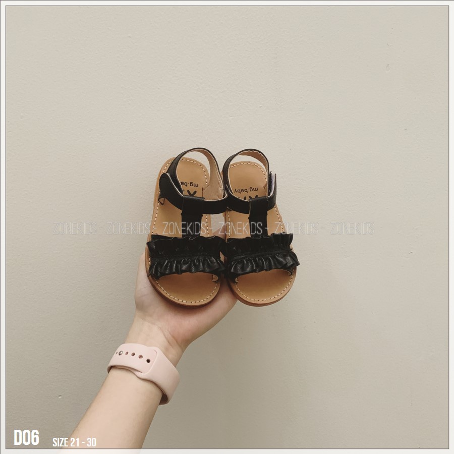 Dép sandal phối bèo nhún cho bé gái Zonekids - D06