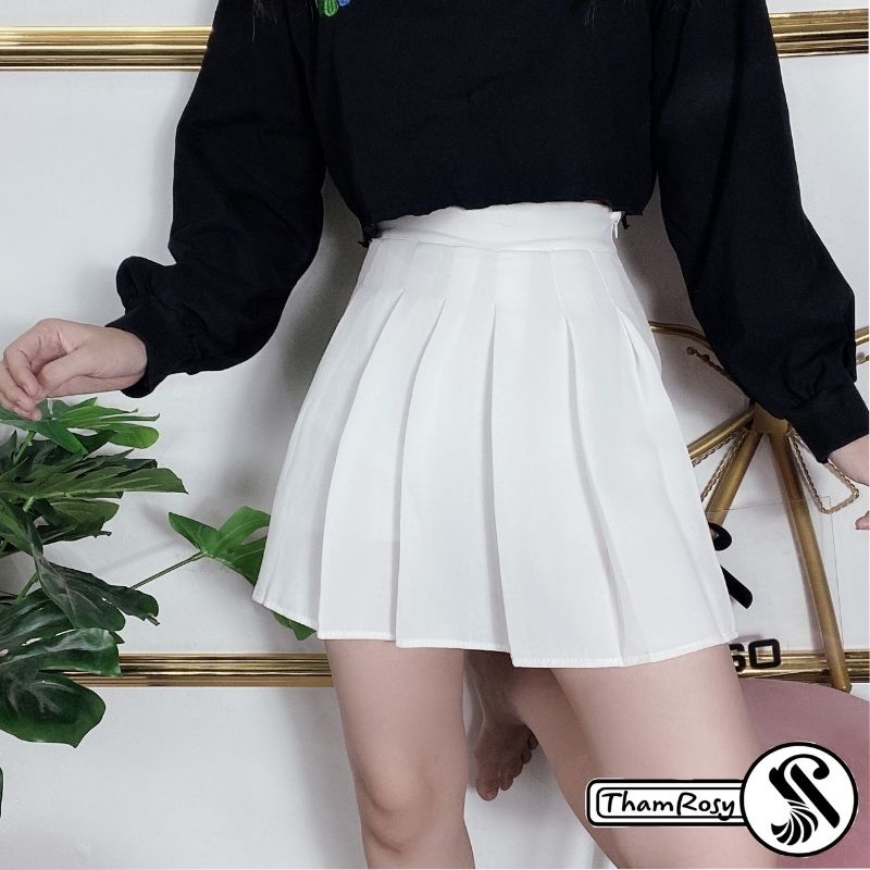 Chân Váy Tennis Xếp Ly Dáng Chữ A Lưng Cạp Cao (có quần lót trong ) | BigBuy360 - bigbuy360.vn
