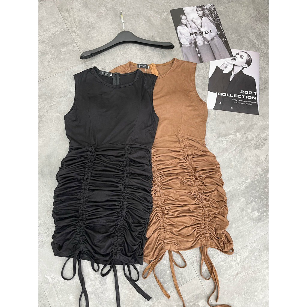 Váy Body Sát Nách Rút Dây - Đầm Body Nhún Rút Dây VH | BigBuy360 - bigbuy360.vn