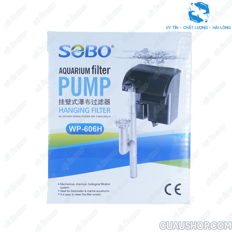 Lọc Thác, Lọc Treo Bể Cá, Thủy Sinh - Sobo WP-606H