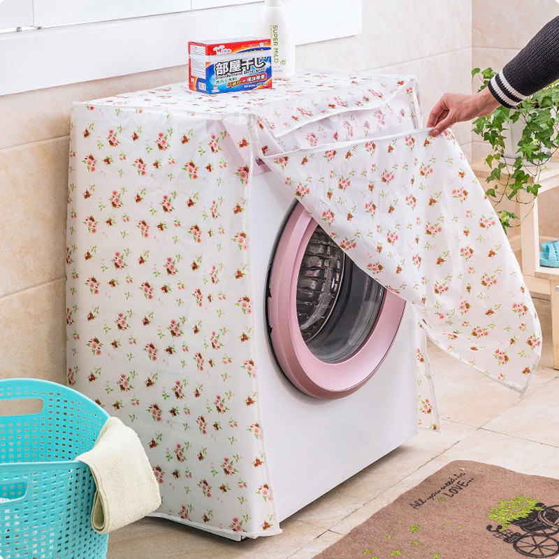 Vỏ bọc máy giặt (Phù hợp cho máy &lt;9kg) chất liệu satin lụa sang trọng, chống thấm nước cửa trước, cửa trên tiện dụng HL9