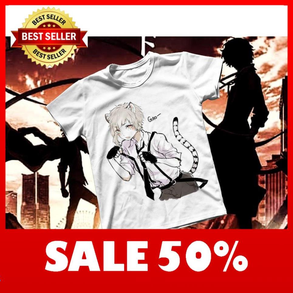 Áo thun Cotton Unisex - Anime - Bungo Stray Dogs - Atsushi Nakajima cosplay