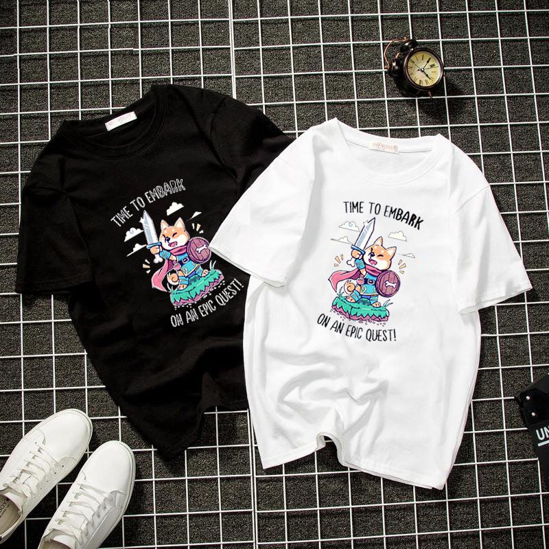 Áo thun tay lỡ form rộng nhân vật hoạt hình cá tính vải dày mịn 2020T2561