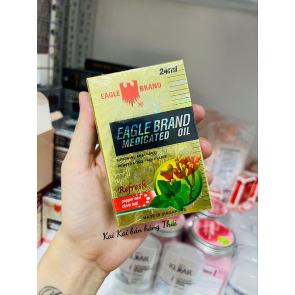 [Chính Hãng Sing] Dầu gió con ó nước vàng, nước trắng, nước xanh Eagle Brand 24ml