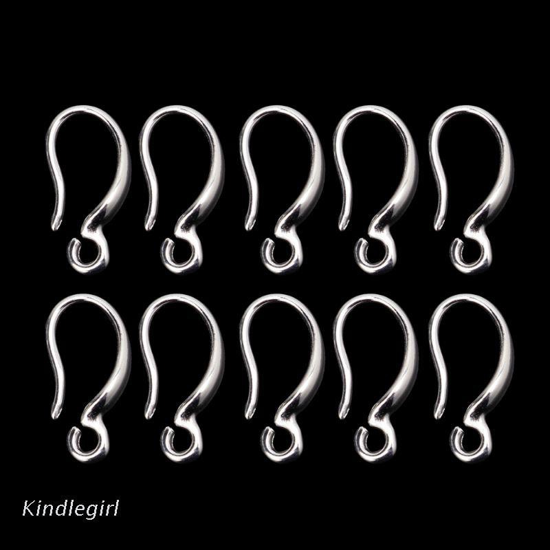 Set 10 Móc Tai Mạ Bạc 925 Diy Kiểu Pháp