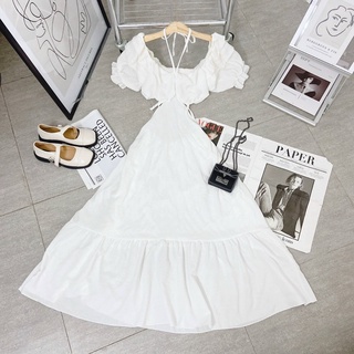 ĐẦM MAXI CUP NGỰC CUT EO HỞ LƯNG, ĐẦM MAXI ĐI BIỂN