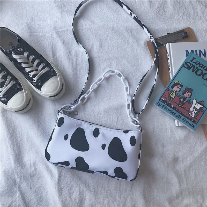 túi đeo vai dành cho nữ Đeo Chéo Họa Tiết Bò Sữa Cho Nữ