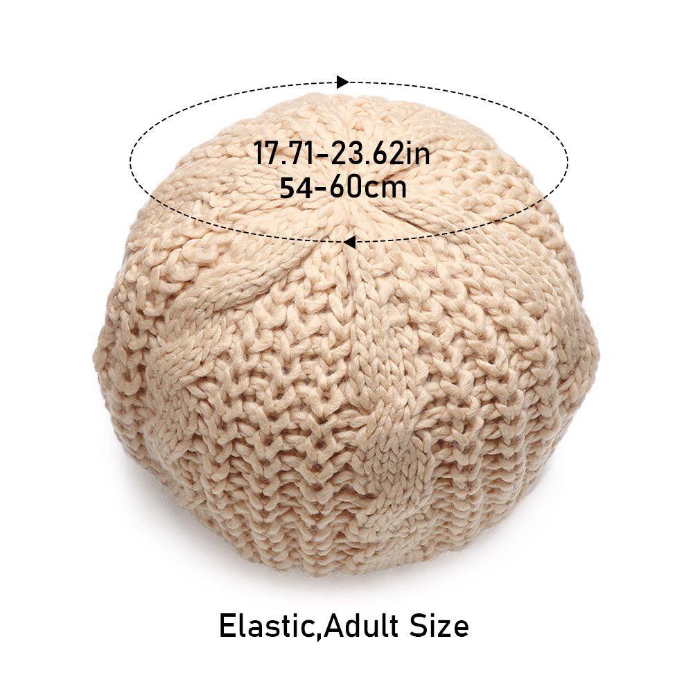 Yola Mũ Beret Họa Sĩ Ấm Áp Thanh Lịch Thời Trang Có Gân