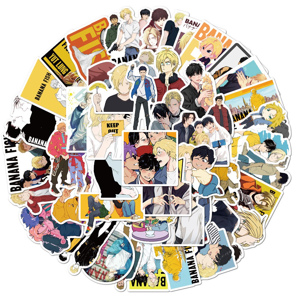 Set 50 / 25 / 10 miếng dán pvc chống nước hoạt hình đa dạng trang trí đa năng