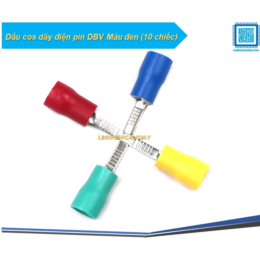 Đầu cos dây điện pin DBV Màu đen (10 chiếc)