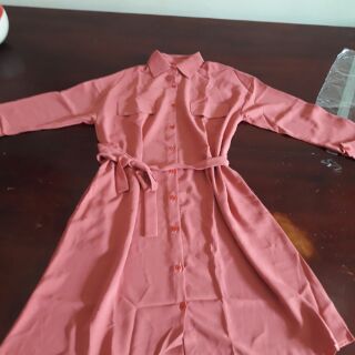 Váy chifon hồng đậu