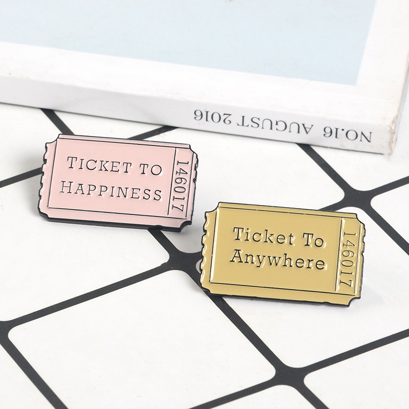Ghim cài áo kiểu vé máy bay phong cách cổ điển dễ thương